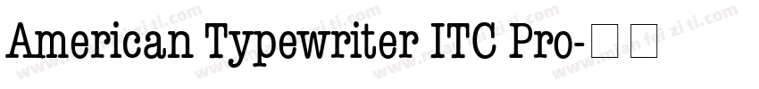 American Typewriter ITC Pro字体转换